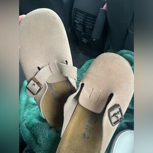 Birkenstock clogs size 38, almost brand new. missing a strap, but one from birks